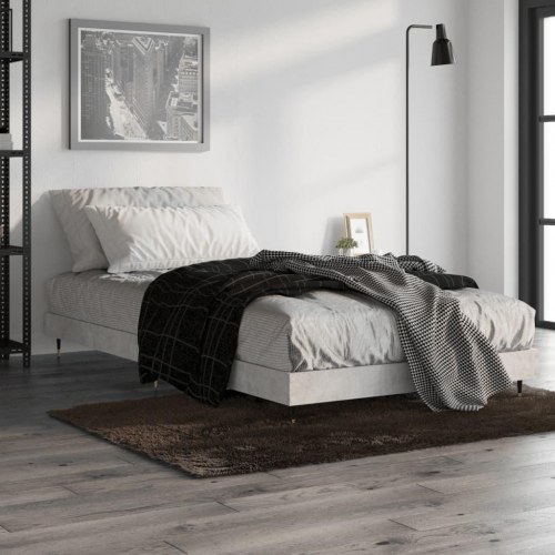 Sengeramme 100x200 cm i konstrueret træ - betongrå