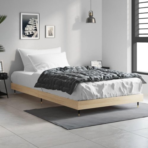 Sengeramme 90x200 cm i konstrueret træ - sonoma-eg