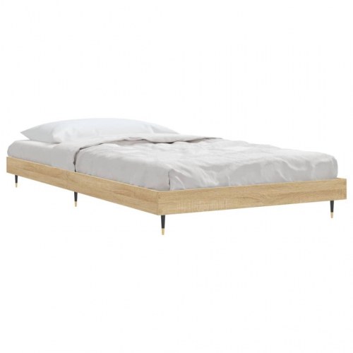 Sengeramme 90x200 cm i konstrueret træ - sonoma-eg