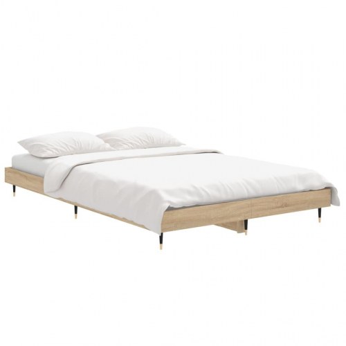 Sengeramme 120x190 cm uden madras konstrueret træ sonoma-eg