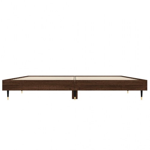Sengeramme 120×190 cm i konstrueret træ - brunt eg, uden madras