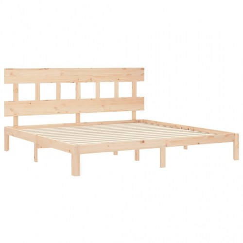 Sengeramme i massivt fyrretræ 200 x 200 cm - uden madras