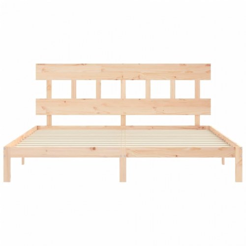 Sengeramme i massivt fyrretræ 200 x 200 cm - uden madras