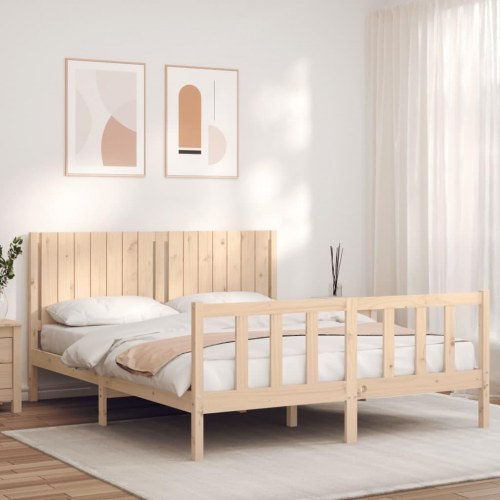 Sengeramme 160 x 200 cm i massivt fyrretræ