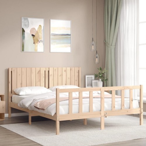 Sengeramme 160 x 200 cm i massivt fyrretræ