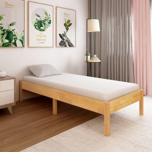 Sengestel 90 x 200 cm i massivt egetræ