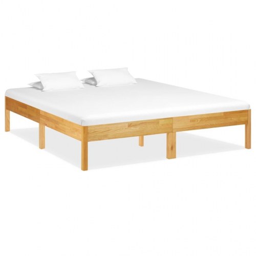 Sengestel 200x200 cm massivt egetræ