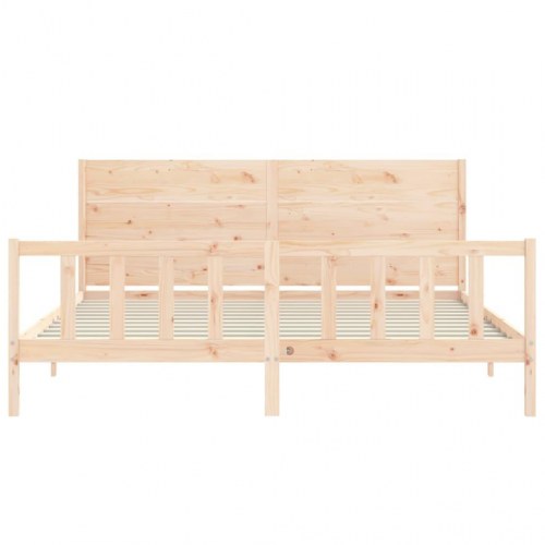 Sengeramme uden madras 200x200 cm massivt fyrretræ