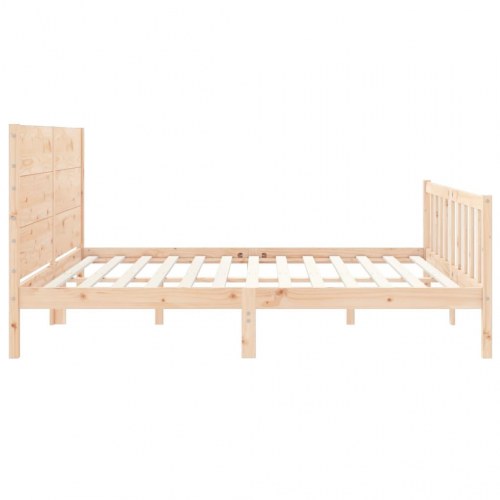 Sengeramme uden madras 200x200 cm massivt fyrretræ