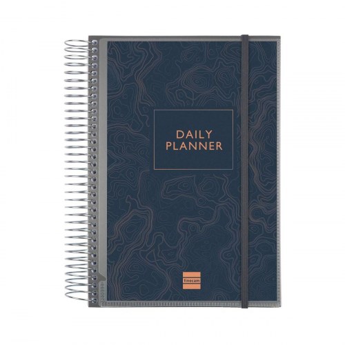 Kalender dagbog Finocam - mørkeblå, 15,5 × 21,2 cm