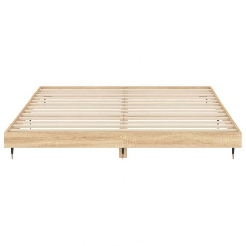 Sengeramme 120x200 cm - konstrueret træ i sonoma-eg, uden madras