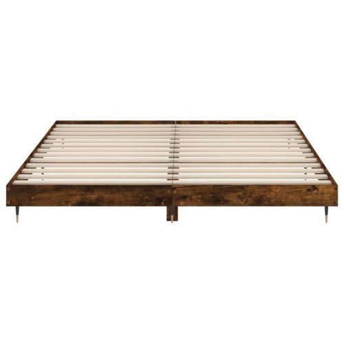 Sengeramme 120x200 cm uden madras konstrueret træ røget eg