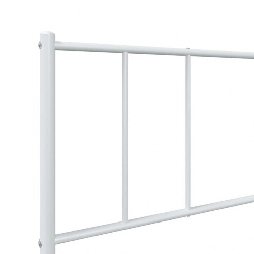 Sengeramme med sengegavl 80x200 cm metal hvid