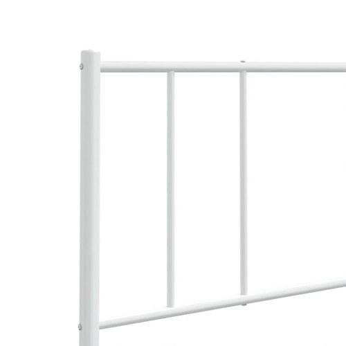 Sengegavl 107 cm metal hvid