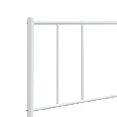 Sengegavl 90 cm metal hvid