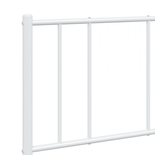 Sengeramme med sengegavl 120x190 cm metal hvid