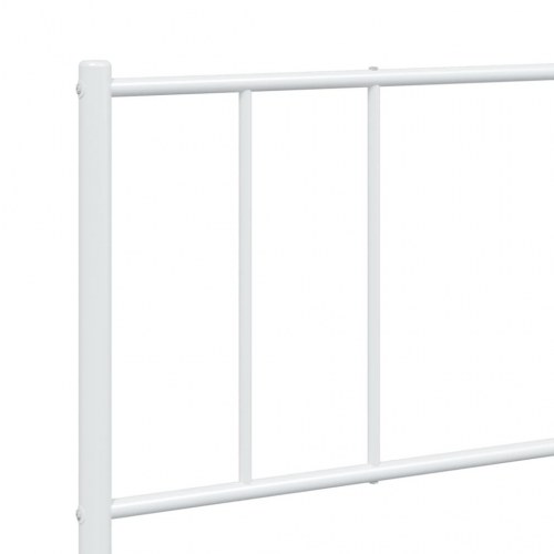 Sengeramme med sengegavl 180×200 cm - metal, hvid