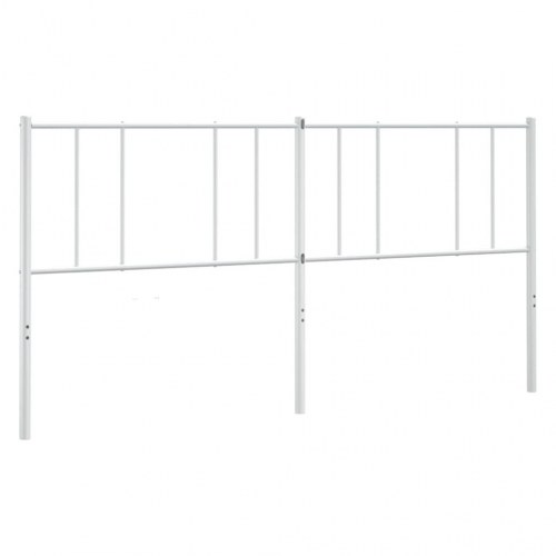 Sengegavl i metal 200 cm - hvid