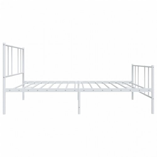 Sengeramme med sengegavl og fodgærde 90 x 190 cm - hvid