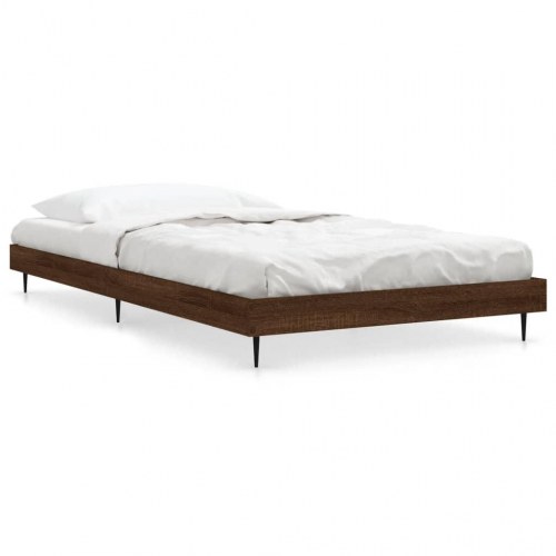 Sengeramme 90x200 cm i konstrueret træ - brunt eg, uden madras