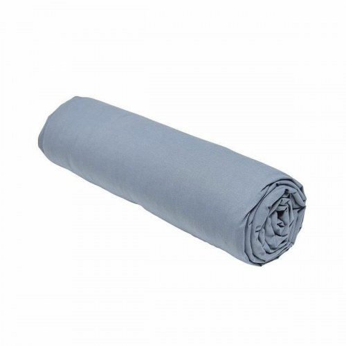 TODAY faconsyet lagen - 140 × 190 cm, grå (Denim) - 100 % bomuld