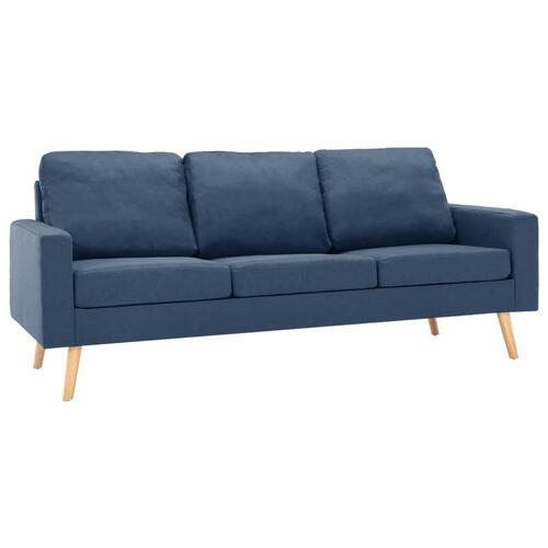 3-personers sofa stof blå
