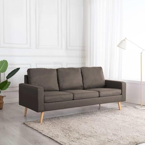 3-personers sofa stof gråbrun