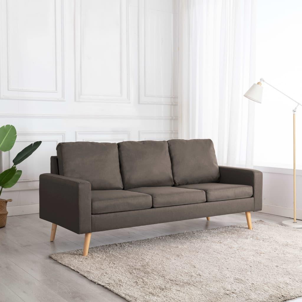 3-personers sofa stof gråbrun