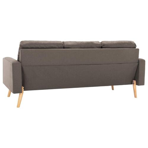 3-personers sofa stof gråbrun