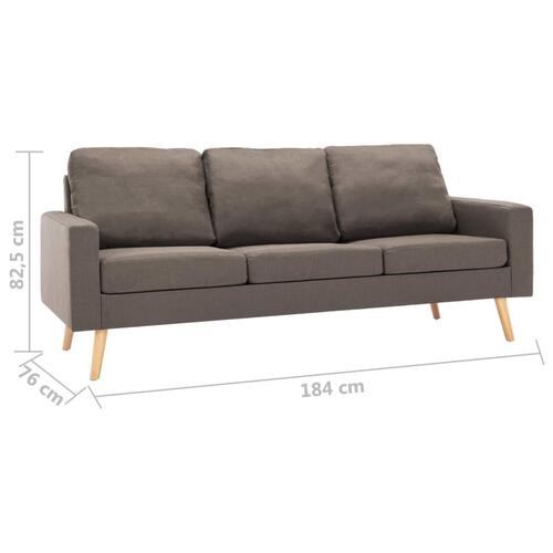 3-personers sofa stof gråbrun