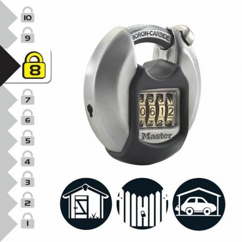 Master Lock kombinationshængelås - skivelås med 4-cifret kode