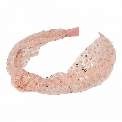 Pandebånd hårbøjle Inca med pailetter - pink