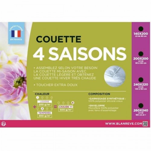 Dyne 4-sæson Blanreve - hvid 220 × 240 cm, 300 g/m²