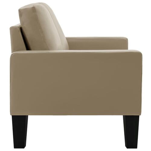 2-personers sofa kunstlæder cappuccinofarvet