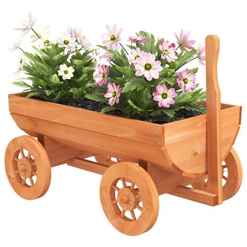 Dekorativ vogn 70x43x54 cm massivt fyrretræ