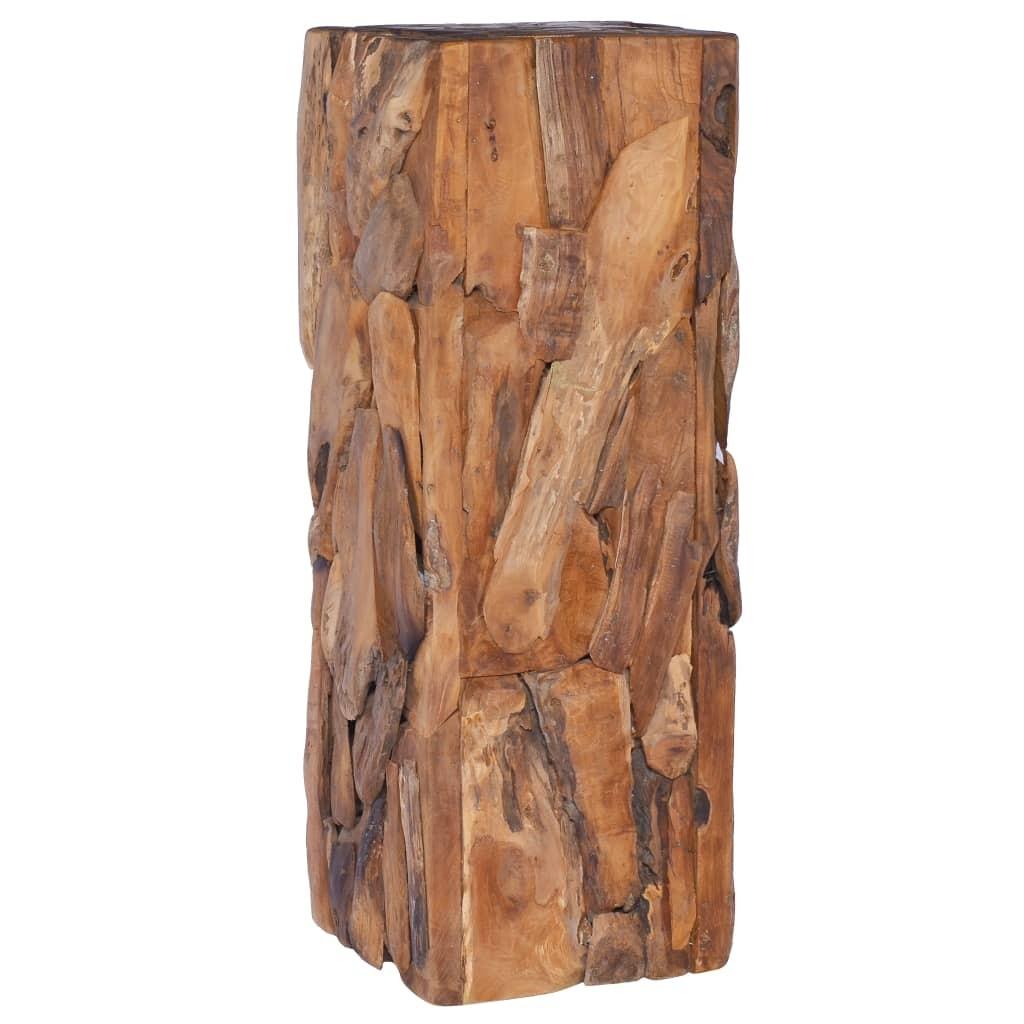 Sidebord 30x30x80 Cm Massivt Teaktræ