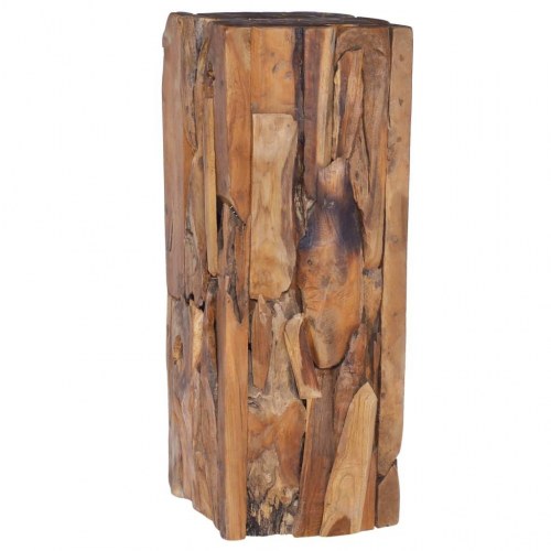 Sidebord 30x30x80 cm massivt teaktræ