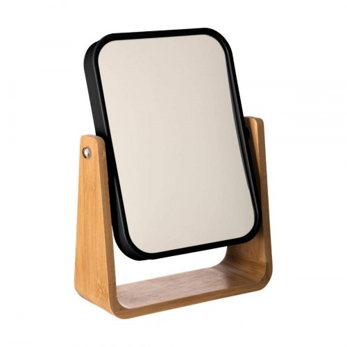 5five Simply Smart Natureo spejl med montagebøjler - sort/bambus 22 × 16 × 6 cm