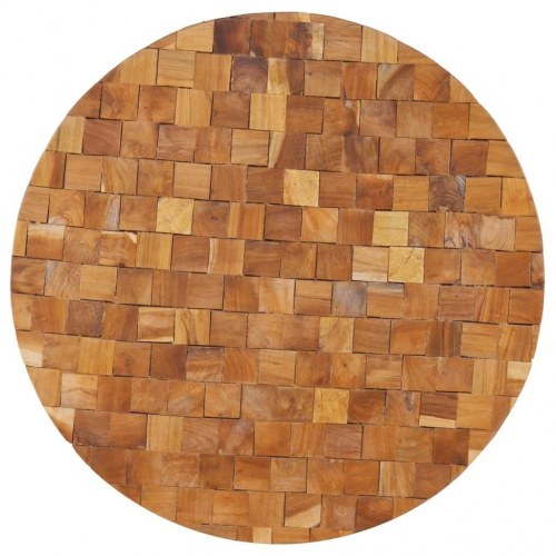 Sofabord 60×60×35 cm i massivt teaktræ - håndlavet mosaik