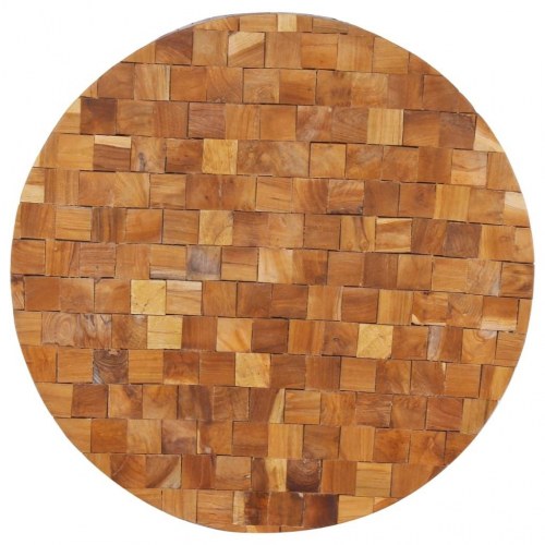 Sofabord 60×60×35 cm i massivt teaktræ - håndlavet mosaik