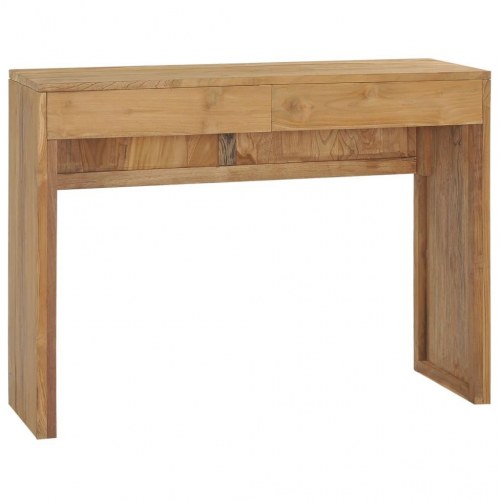Konsolbord 100x35x75 cm massivt teaktræ