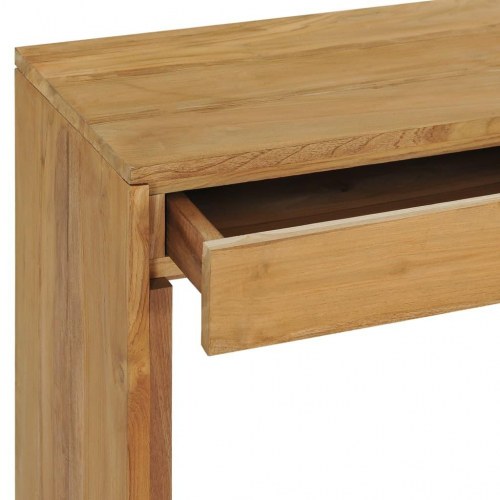Konsolbord 100x35x75 cm massivt teaktræ