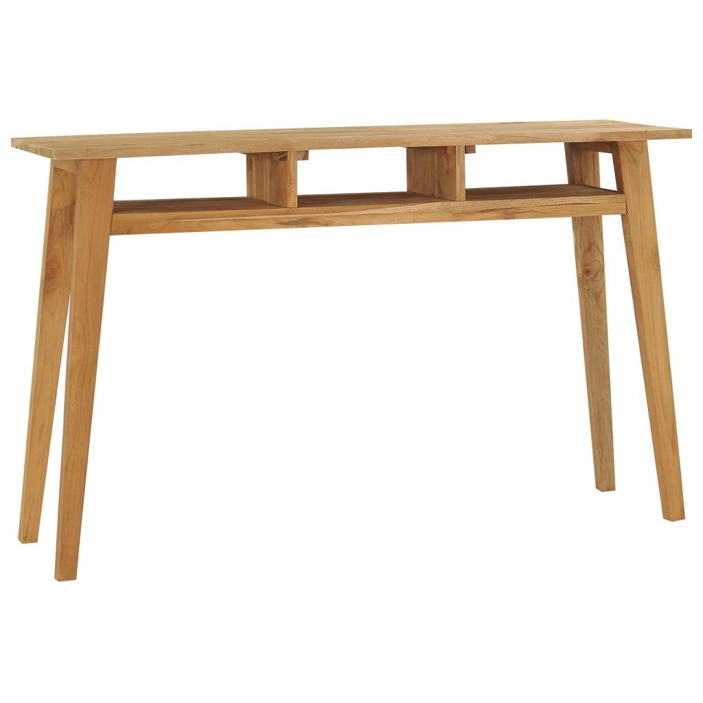 Konsolbord 120x35x75 Massivt Teaktræ