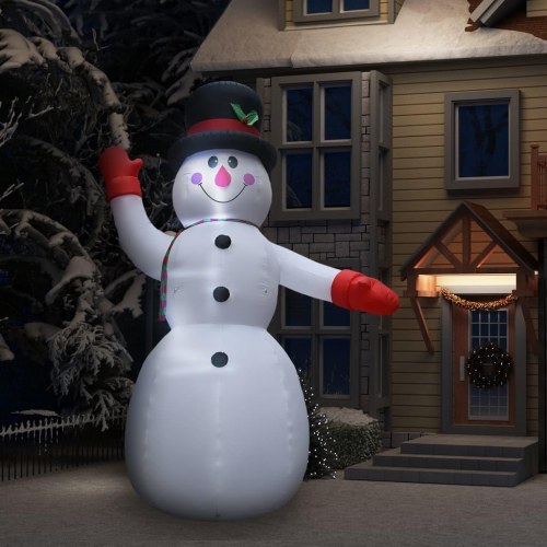 Oppustelig snemand med LED'er juledekoration IP44 300 cm
