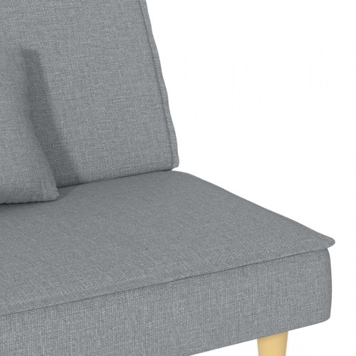 Sovesofa i stof - lysegrå 2-personers med puder