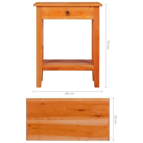 Konsolbord 60x30x75 cm massivt mahognitræ