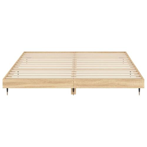 Sengestel 180x200 cm konstrueret træ sonoma-eg