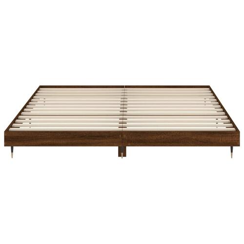 Sengestel uden madras 180x200 cm konstrueret træ brunt eg
