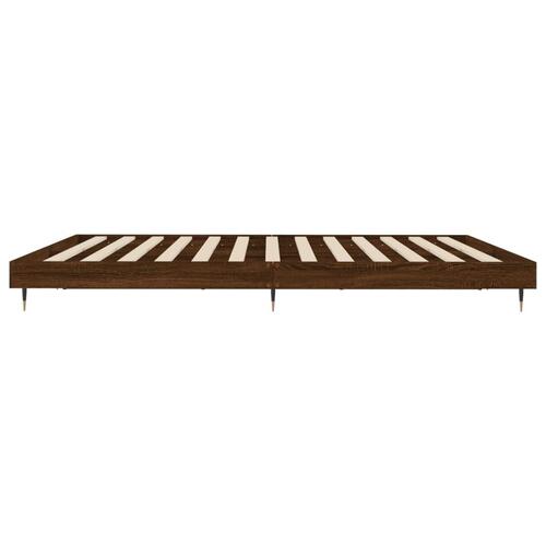 Sengestel uden madras 180x200 cm konstrueret træ brunt eg