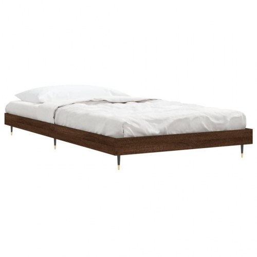 Sengeramme 90x190 cm i konstrueret træ - brunt eg